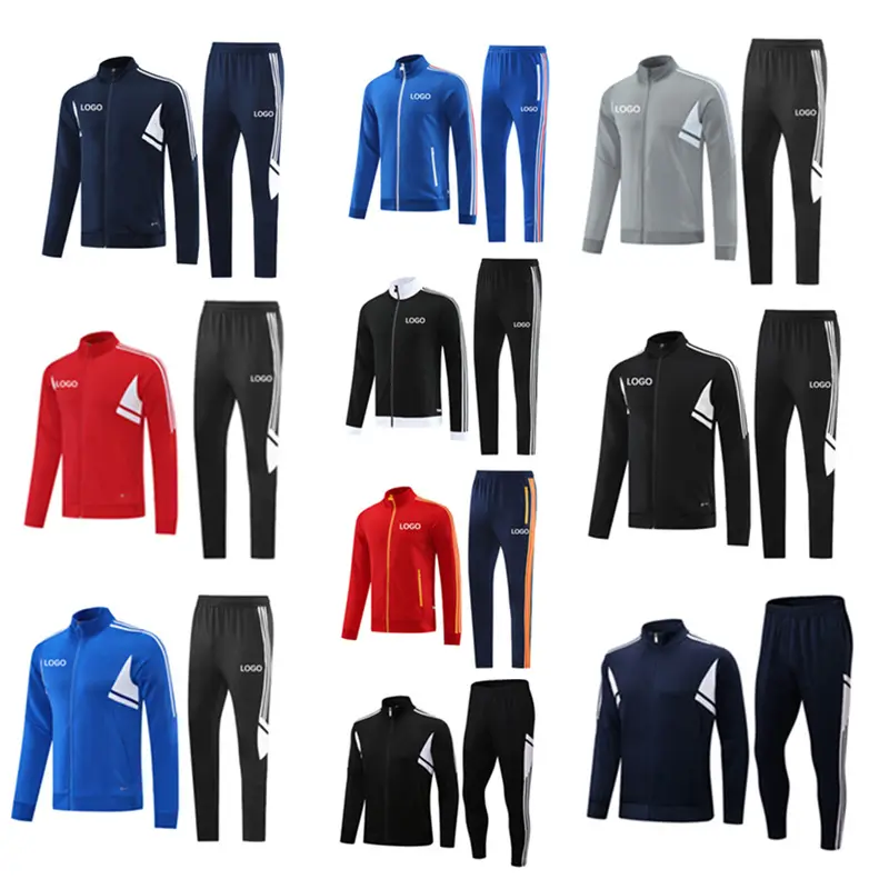 Conjunto de ropa deportiva de hombre de fútbol con cremallera completa, chándal de fútbol personalizado de alta calidad, vendedores para hombre, chándal de fabricante