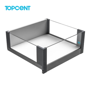 Topcent grey mềm đóng cửa kim loại Hộp ngăn kéo Hệ thống kính kênh trượt nhà bếp ngăn kéo mỏng cho Modular nhà bếp - Product Image 1