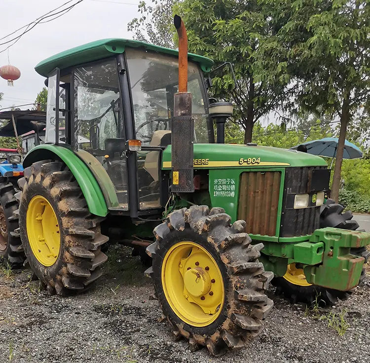 90hp 4wd Jonh Deere รถแทรกเตอร์การเกษตรมือสองขายร้อน