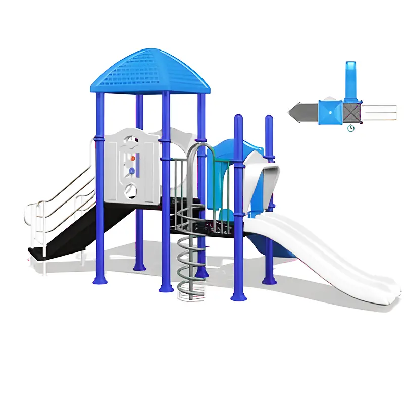 Pretpark Ritten Uitrusting Kids Schommel Sets Speeltuin Outdoor Kinderen Plastic Glijbanen