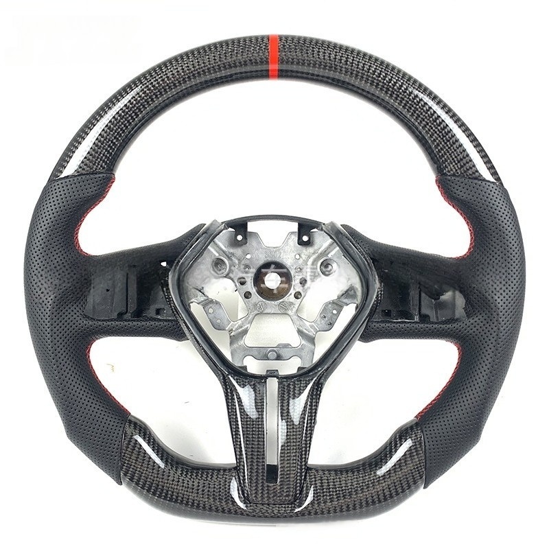 Perforated leather+Carbon fiber