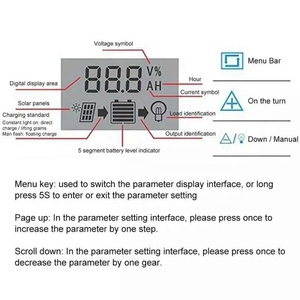 10-100A 12V/24V Auto Regolatore di Carica Solare MPPT/PWM Display LCD Dual USB 5V di Uscita pannello solare Regolatore Regolatore Solare - Product Image 6
