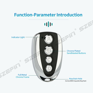Control remoto de garaje Clonación Duplicador Clave Clon Aprendizaje fijo Controlador de código rodante Interruptor de encendido y apagado