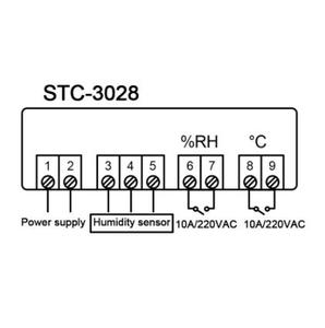 Controlador de temperatura ajustable de doble pantalla, STC-3028 DC 24V, con Cable de 1M - Product Image 4