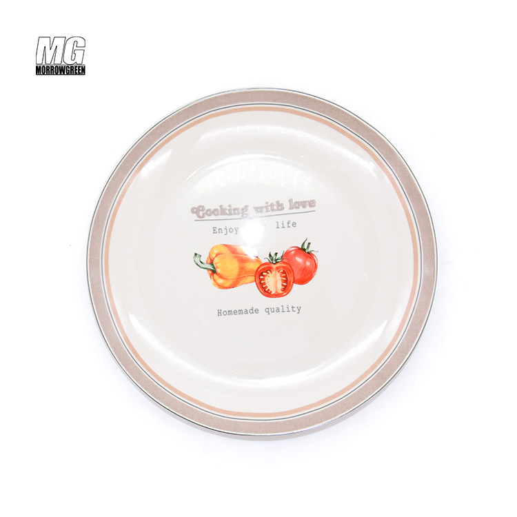 Stoneware Porcelain Wedding Engraving good quality concise design restaurant hotel plates sets dinnerware ceramic dinner