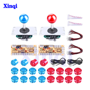 2-Player High Quality <strong>Arcade</strong> 30MM / 24MM Push Buttons and 5 Pin Joystick DIY <strong>Controller</strong> Kit for Win Dows and <strong>Raspberry</strong> <strong>Pi</strong> Games