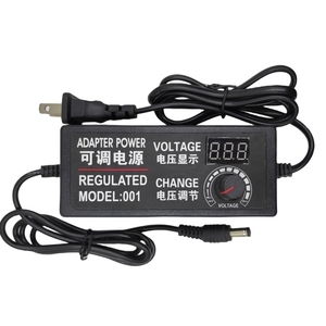 美国标准高质量3-24V2A电源适配器，带可调电压显示器，适用于其他设备的顶级12w笔记本充电器 - Product Image 1