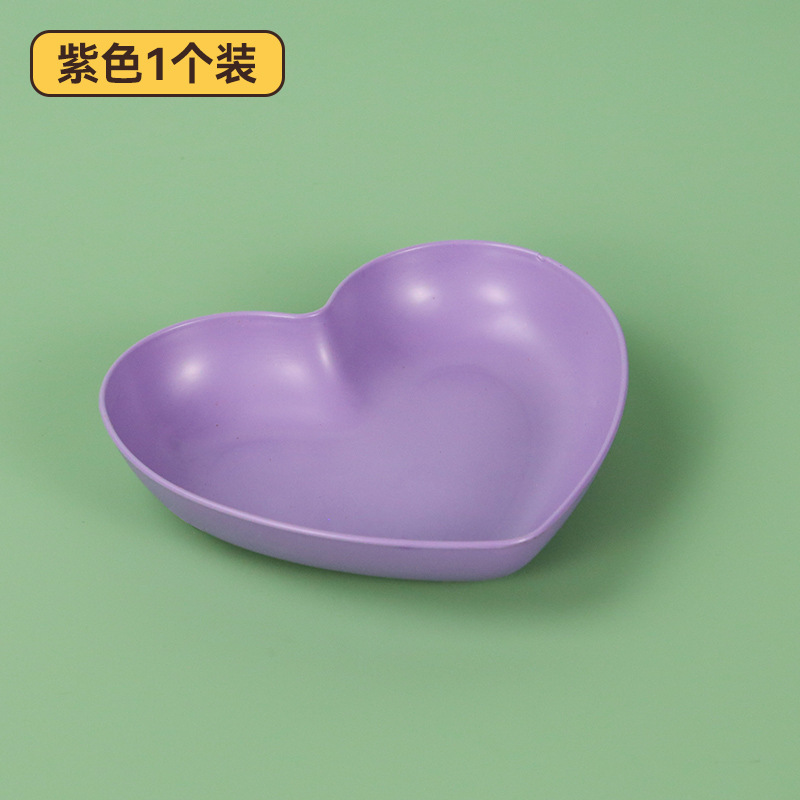 Assiette coeur pêche violette 1 paquet