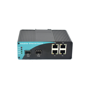 OEM ODM Industrial Grade PoE Switch 10/100Mbps 4 RJ45 Porta Ethernet com 2 SC/SFP Fibra Conversor de Mídia para Câmera CCTV