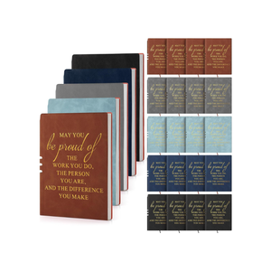 Cuaderno de incentivo de oficina A5 con logotipo personalizado con inserción de bolígrafo, superficie de cuero, libro de cuentas manuales para ideas de regalos al por mayor - Product Image 1