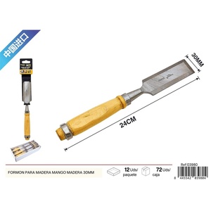 Wood <strong>Chisel</strong> with Wooden Handle, 30mm - Woodworking Tools - Product Image 1
