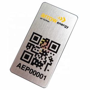 Etichette con codice QR incisioni personalizzate etichette con codice QR con codice univoco numero di serie colori verniciati