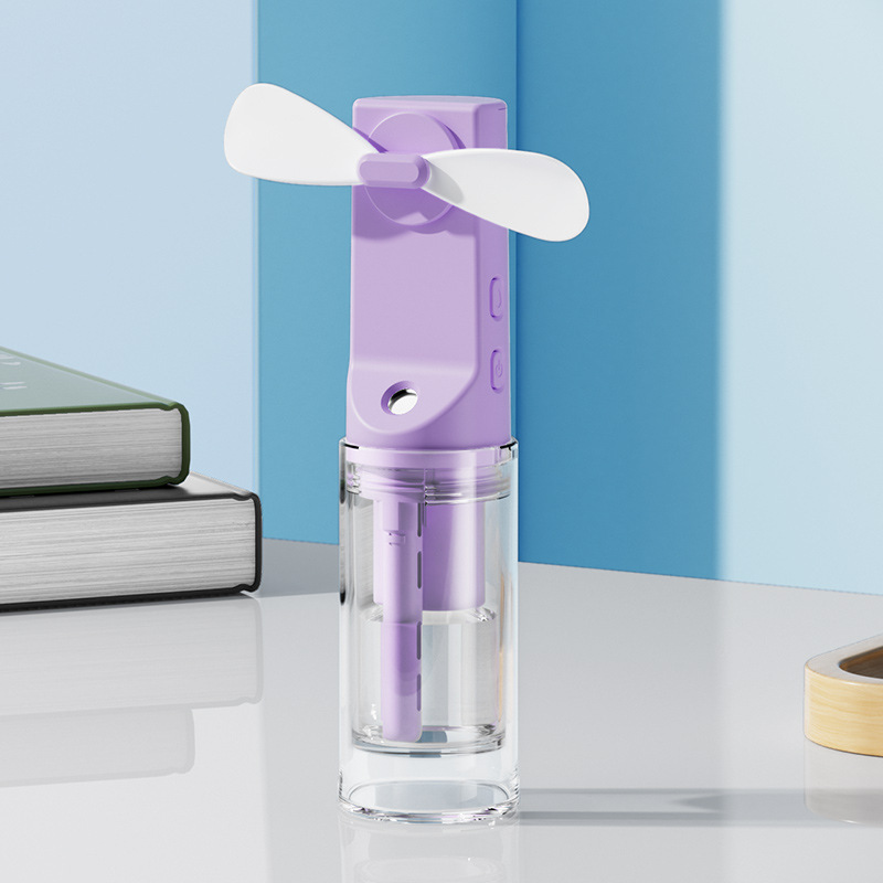 Ventilateur brumisateur portatif-violet