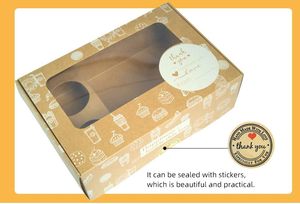 Bakery Take Out Containers <strong>2</strong> Sauce Cup Holder Window Box for Desserts Snacks Bread Oil-Proof 'Deliver to Go' Cake Box - Product Image 3