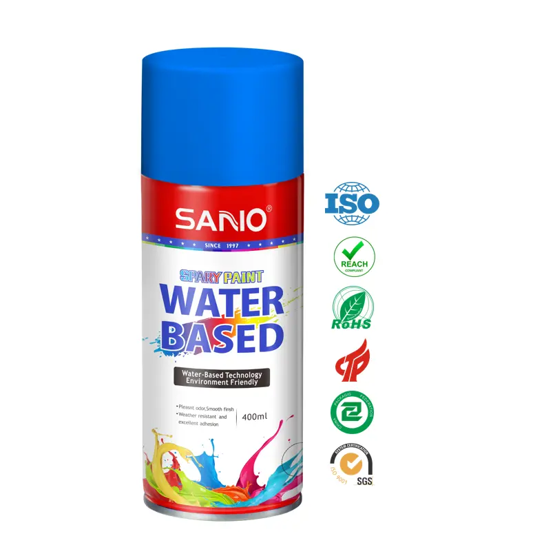 Peinture en aérosol à base d'eau SANVO OEM 400ml résine acrylique liquide pour le marquage routier et la peinture de fleurs fabricant OEM
