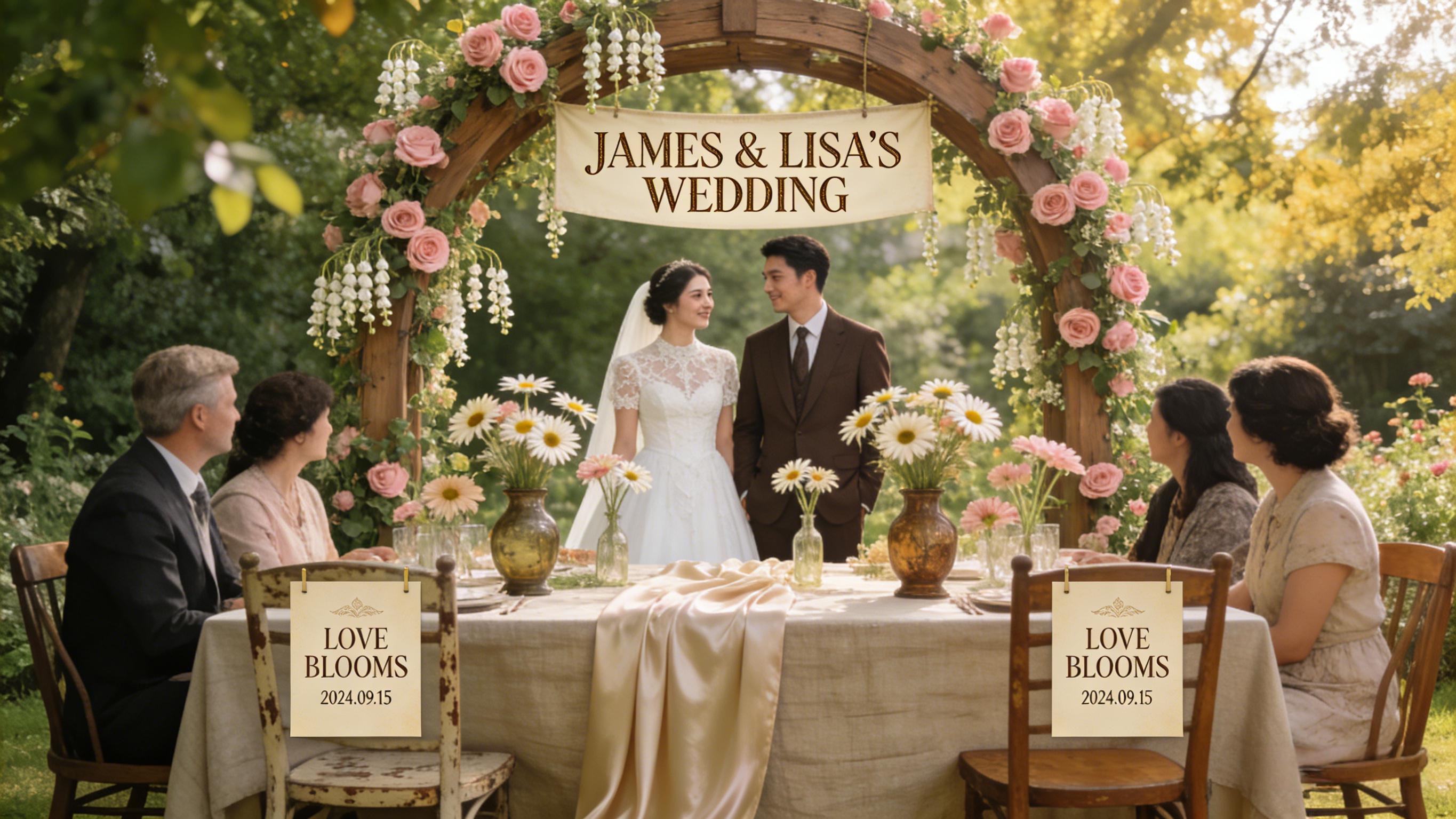 Mariage champêtre bohème vintage