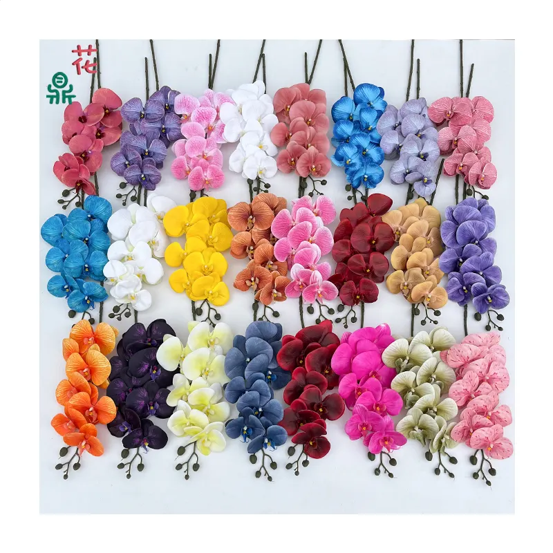 High Quality 7 Head Phalaenopsis Wedding Beauty Chen Layout Silk Flower Home Decoration Props Artificial Flowers