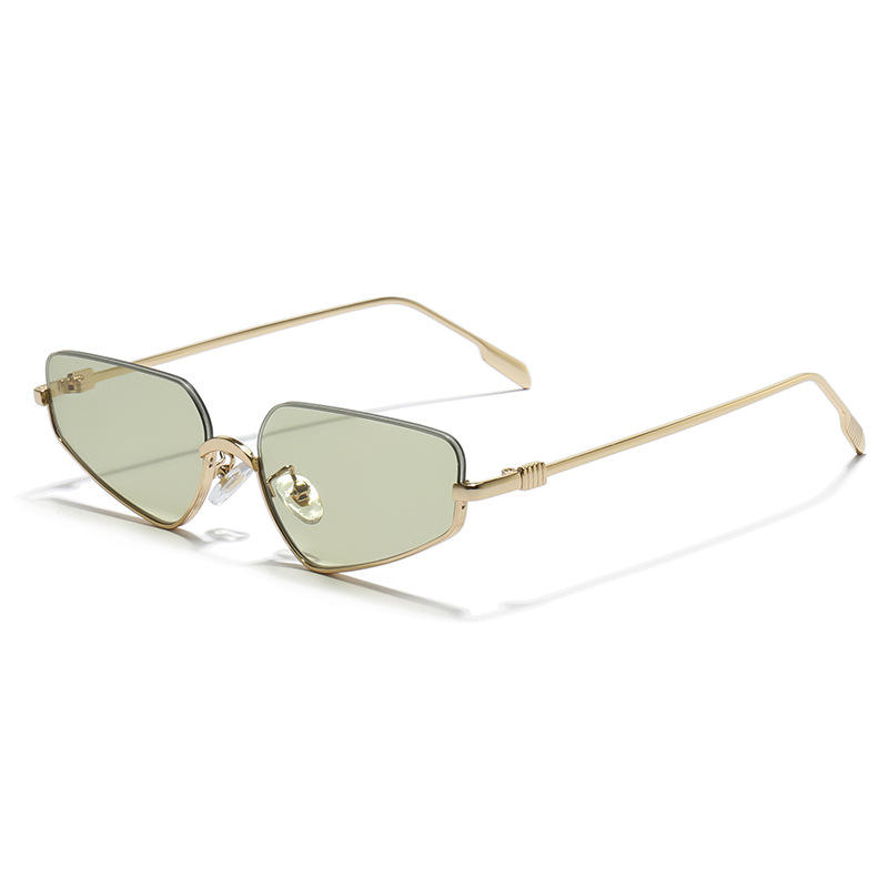 C4 bright gold frame green lens