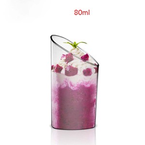 150ml100スクエアデザートカップ透明ムースバフィーカップラウンドアイスクリームデザートパッケージカップ