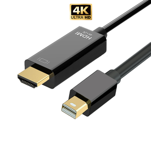 Venta al por mayor Mini Display Port a HDMI macho Cable compatible Mini DP 1,2 V 4K 2K resolución de vídeo Mini DP a HDMI Cable - Product Image 1