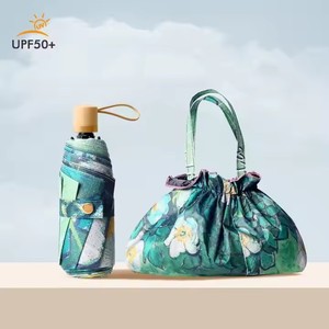 定制印花迷你手提手绘双层防风雨伞5折女士防晒晴天 - Product Image 3