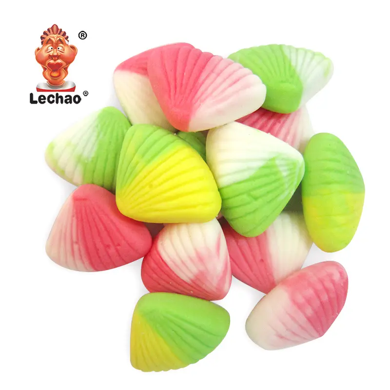 Barato Shell Gummies Soft Fruit Chewy Candy Shell Em Forma De Gummy Candy Halal