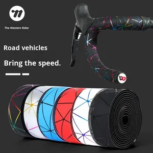 Phía tây đi xe đạp đường đua xe đạp tay lái Băng 6 màu sắc đầy màu sắc dòng PU + EVA chống trượt không thấm nước - Product Image 2