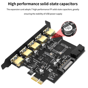 Scheda di espansione PClE a 5 porte USB3.2 + 19in D720201 D720210 controllo Master 5Gbps USB 3.2*5/19pin interfaccia per gli utenti di Computer - Product Image 4