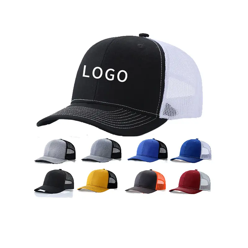 Cappelli aderenti con Logo Unisex a forma di Richardson con Logo personalizzato 112 cappello da camionista stile Street in maglia cappello da uomo con visiera semplice cappello Snapback