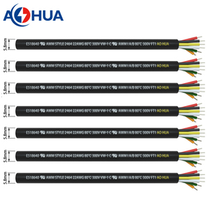 Cihaz kontrolleri kabloları 2 3 4 5 6 Pin çekirdek 16 18 20 22 24 AWG UL2464 siyah beyaz PVC güç sinyal elektrik telleri rulo - Product Image 6