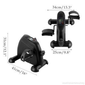 Tragbare Mini-Übung Fahrrad pedal Exerciser Health Gym Fitness Bein-und Cardio-Training mit LCD-Display Kompaktes Design Pedal übung