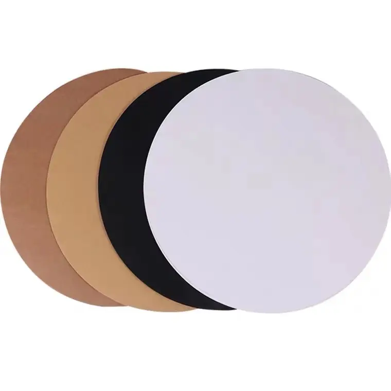 Bajo MOQ Mejor precio de envío 10/12/14 pulgadas Gold Cake Drum Paper Cake Base Board,Sliver Masonite Mdf Square Round Cake Boards