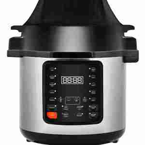 8Qt 6Qt Schnell kochtopf & Luft fritte use Combo mit Druck deckel und Air-Fry-Deckel Kochmodi Einfach zu lesende <span class=keywords><strong>LCD</strong></span>-<span class=keywords><strong>Display</strong></span>-Presets Programme