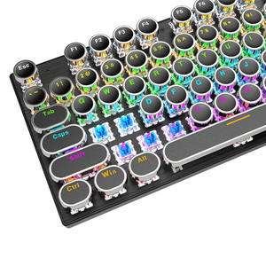 Nuevos Gadgets 2022 T12 Teclado mecánico 104 Teclas Retroiluminado USB Glowing RGB Clavier Gaming Teclado mecánico - Product Image 3