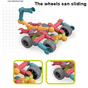 儿童骨架积木联锁积木套装DIY创意模型玩具教育积木杆玩具 - Product Image 2