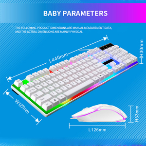 新款G21B有线USB机械感应游戏键盘发光鼠标套装PC电脑跨界产品 - Product Image 6