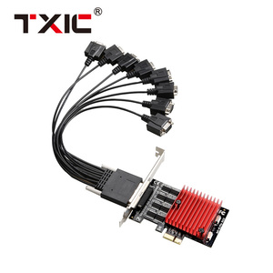 Low Profile DB9 <strong>RS232</strong> <strong>Serial</strong> I/O Controller PCIe 1X to 8 <strong>Serial</strong> <strong>Port</strong> Expansion Card Converter Adapter for POS ATM Printer - Product Image 2