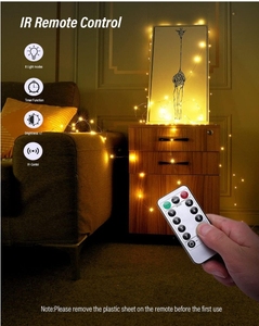 1 Pack Battery Operated LED Fairy <strong>String</strong> <strong>Lights</strong> 8 Modes (16.4 Ft) Warm White Firefly Christmas <strong>Lights</strong> <strong>Remote</strong> Control Waterproof - Product Image 4