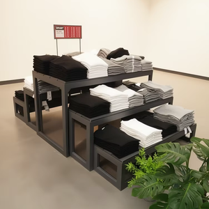 Hiện Đại kim loại gỗ tùy chỉnh hiển thị giá bán lẻ quần áo cửa hàng hiển thị đứng - Product Image 2