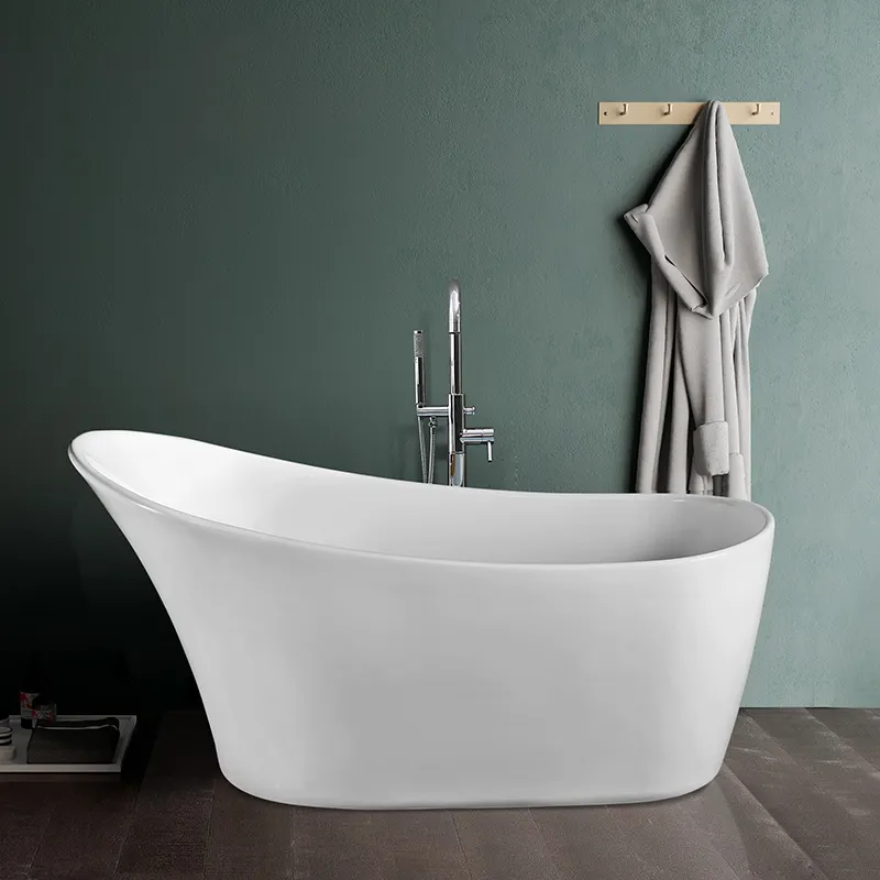Bagno moderno popolare per interni in acrilico 1.6m dimensioni vasche da bagno autoportanti per la pulizia della vasca da bagno