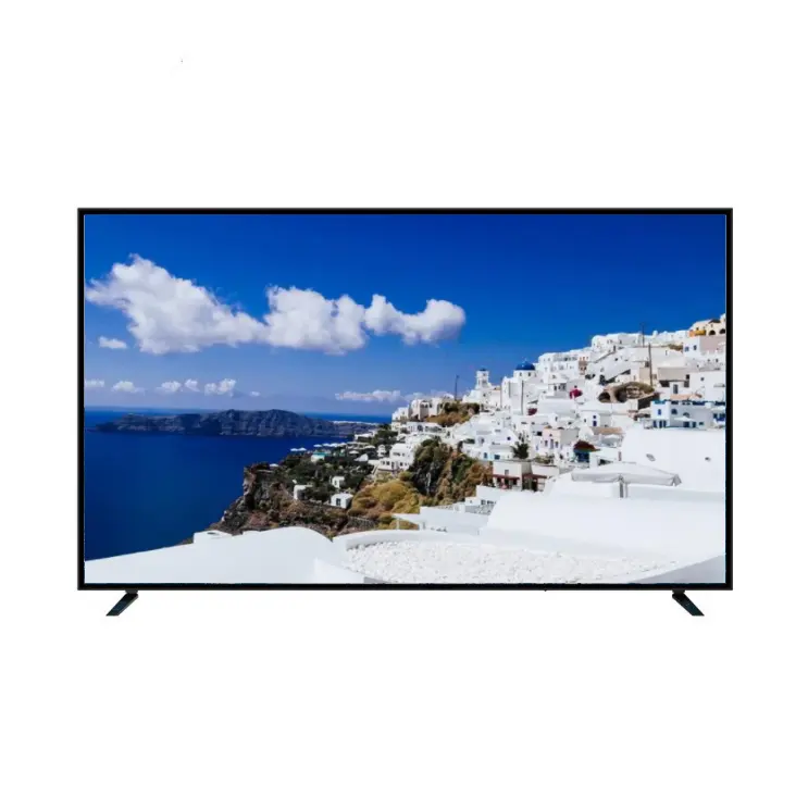 Boîtier de tréfilage pour télévision DVT TV LED 4K UHD cadre de lunette entièrement en métal 100 "noir OEM Standard noir et blanc TV CE Rohs FCC