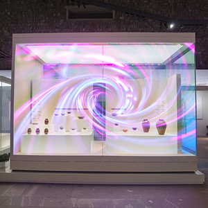 Trasparente negozio di abbigliamento trasparente LED Video schermo P5 P6 P8 P10 Poster digitale per uso ascensore Display adesivo trasparente - Product Image 1