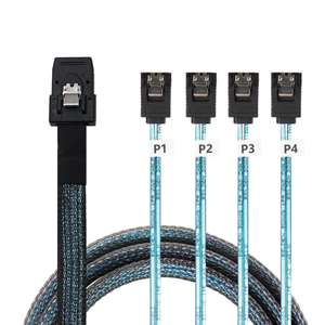 High Quality Mini <strong>Sas</strong> 36p Sff 8087 to 4 Sata 7p Cable 0.5m 1m 12gbps Hard Drive Data Transmission Splitter Computer Accessories - Product Image 6