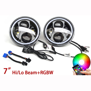 超高亮汽车照明系统12v 24v 50W 30W越野4x4角度眼睛RGB 7英寸LED大灯改装套件越野 - Product Image 1