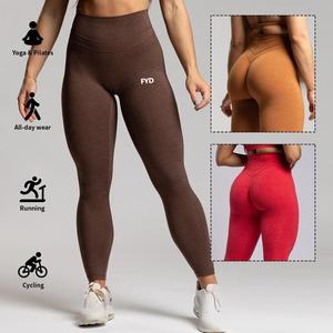 Biểu Tượng Tùy Chỉnh Mẫu Womens Tập Thể Dục Spandex Nylon Mềm Khô Nhanh Chóng Yoga Quần Đôi V Hình Dạng Eo Mông Nâng Thể Thao Yoga Xà Cạp - Product Image 5