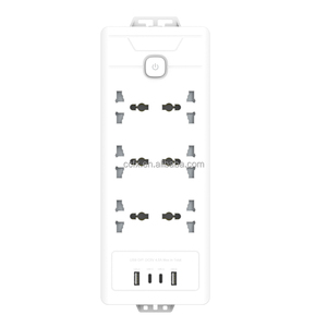 儿童保护通用多插座电源板，带带USB C型端口的过载保护插座 - Product Image 3