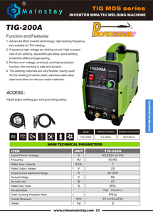 TIG 200迷你TIG焊接机WS-250 TIG MMA 220V电焊氩弧焊焊工 - Product Image 6