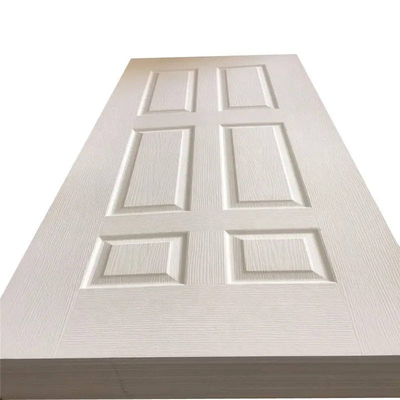 Lámina moldeada de melamina para puerta, diseño de 2,7mm, HDF MDF, interior, 6 paneles