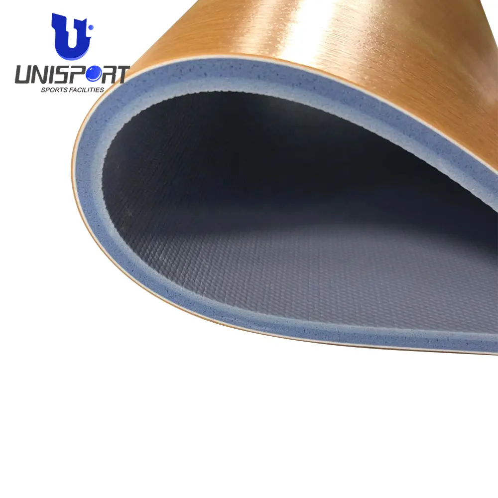 Unisport 2023 producto de alta calidad de PVC sintético cancha de baloncesto deportes suelo rollo uso para baloncesto