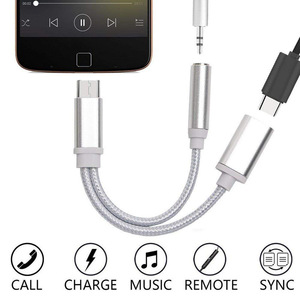便携式USB C充电器2合1 C型适配器批发15/16pro Max包括3.5毫米音频插孔模拟音频手机 - Product Image 4